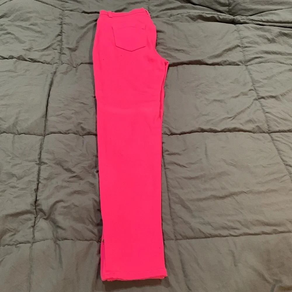 DG2 Diane Gilman - Pink denim jeans with zipper on legs - Size 2 - Picture 12 of 14